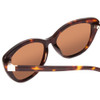 Close Up View of Ernest Hemingway H4735 Ladies Cateye Sunglasses Tortoise Brown Yellow Gold 54 mm