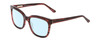 Profile View of Ernest Hemingway H4736 Designer Blue Light Blocking Eyeglasses in Burgundy Red Plum Marbled Lines Unisex Cateye Full Rim Acetate 53 mm