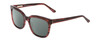 Profile View of Ernest Hemingway H4736 Designer Polarized Sunglasses with Custom Cut Smoke Grey Lenses in Burgundy Red Plum Marbled Lines Unisex Cateye Full Rim Acetate 53 mm