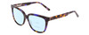 Profile View of Ernest Hemingway H4737 Designer Progressive Lens Blue Light Blocking Eyeglasses in Gloss Blue Amber Brown Violet Tortoise Glitter Unisex Cateye Full Rim Acetate 55 mm