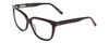 Profile View of Ernest Hemingway H4737 Designer Progressive Lens Blue Light Blocking Eyeglasses in Gloss Black Unisex Cateye Full Rim Acetate 55 mm