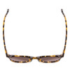 Top View of Ernest Hemingway H4739 Unisex Cateye Sunglasses Yellow Brown Gold Tortoise 53 mm