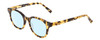 Profile View of Ernest Hemingway H4739 Designer Blue Light Blocking Eyeglasses in Antique Yellow Brown Gold Tortoise Havana Unisex Cateye Full Rim Acetate 53 mm