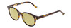 Profile View of Ernest Hemingway H4739 Designer Polarized Reading Sunglasses with Custom Cut Powered Sun Flower Yellow Lenses in Gloss Blue Gold Brown Tortoise Havana Unisex Cateye Full Rim Acetate 53 mm