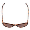 Top View of Ernest Hemingway H4740 Ladies Cateye Sunglasses Brown Rose Auburn Tortoise 56 mm