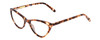 Profile View of Ernest Hemingway H4740 Designer Progressive Lens Blue Light Blocking Eyeglasses in Gloss Brown Rose Auburn Tortoise Havana Ladies Cateye Full Rim Acetate 56 mm