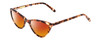 Profile View of Ernest Hemingway H4740 Designer Polarized Sunglasses with Custom Cut Red Mirror Lenses in Gloss Brown Rose Auburn Tortoise Havana Ladies Cateye Full Rim Acetate 56 mm
