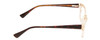 Side View of Ernest Hemingway H4805 Designer Blue Light Blocking Eyeglasses in Light Brown Beige Crystal Mist/Red Brown Tortoise Ladies Cateye Full Rim Acetate 52 mm
