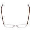Top View of Ernest Hemingway H4805 Designer Single Vision Prescription Rx Eyeglasses in Clear Crystal/Red Brown Tortoise Ladies Cateye Full Rim Acetate 52 mm