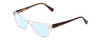 Profile View of Ernest Hemingway H4805 Designer Blue Light Blocking Eyeglasses in Clear Crystal/Red Brown Tortoise Ladies Cateye Full Rim Acetate 52 mm