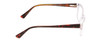 Side View of Ernest Hemingway H4805 Designer Progressive Lens Blue Light Blocking Eyeglasses in Clear Crystal/Red Brown Tortoise Ladies Cateye Full Rim Acetate 52 mm