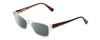 Profile View of Ernest Hemingway H4805 Designer Polarized Sunglasses with Custom Cut Smoke Grey Lenses in Clear Crystal/Red Brown Tortoise Ladies Cateye Full Rim Acetate 52 mm