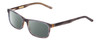 Profile View of Ernest Hemingway H4806 Designer Polarized Sunglasses with Custom Cut Smoke Grey Lenses in Grey Blue/Auburn Brown Layered Mist Unisex Rectangle Full Rim Acetate 56 mm