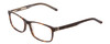 Profile View of Ernest Hemingway H4806 Designer Blue Light Blocking Eyeglasses in Yellow Brown Tortoise Havana/Olive Green Lines Layered Unisex Rectangle Full Rim Acetate 56 mm
