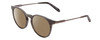 Profile View of Dragon Alliance DR520S LL HYPE Designer Polarized Reading Sunglasses with Custom Cut Powered Amber Brown Lenses in Slate Wood Marble Grey Unisex Classic Full Rim Acetate 51 mm