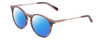 Profile View of Dragon Alliance DR520S LL HYPE Designer Polarized Sunglasses with Custom Cut Blue Mirror Lenses in Blush Wood Pink Marble Unisex Classic Full Rim Acetate 51 mm