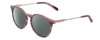 Profile View of Dragon Alliance DR520S LL HYPE Designer Polarized Reading Sunglasses with Custom Cut Powered Smoke Grey Lenses in Blush Wood Pink Marble Unisex Classic Full Rim Acetate 51 mm