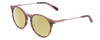 Profile View of Dragon Alliance DR520S LL HYPE Designer Polarized Reading Sunglasses with Custom Cut Powered Sun Flower Yellow Lenses in Blush Wood Pink Marble Unisex Classic Full Rim Acetate 51 mm