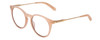 Profile View of Dragon Alliance DR520SI LL HYPE ION Designer Progressive Lens Blue Light Blocking Eyeglasses in Seashell Crystal Peach Unisex Classic Full Rim Acetate 51 mm