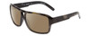 Profile View of Dragon Alliance DR JAM SMALL LL Designer Polarized Sunglasses with Custom Cut Amber Brown Lenses in Rob Machado Resin Marble Unisex Square Full Rim Acetate 58 mm