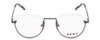 Front View of DKNY DK1000 Designer Single Vision Prescription Rx Eyeglasses in Satin Grey Tortoise Ladies Round Semi-Rimless Metal 52 mm