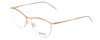 Profile View of DKNY DK1015 Designer Single Vision Prescription Rx Eyeglasses in Gold Ladies Cateye Semi-Rimless Metal 53 mm