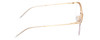 Side View of DKNY DK1015 Designer Single Vision Prescription Rx Eyeglasses in Gold Ladies Cateye Semi-Rimless Metal 53 mm