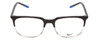 Front View of Nike 7250 Designer Progressive Lens Prescription Rx Eyeglasses in Black & Clear Crystal Blue Unisex Rectangle Full Rim Acetate 54 mm