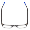 Top View of Nike 7250 Designer Progressive Lens Prescription Rx Eyeglasses in Black & Clear Crystal Blue Unisex Rectangle Full Rim Acetate 54 mm