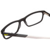 Close Up View of Nike 7237 Unisex Rectangle Full Rim Designer Reading Glasses in Black/Grey 52 mm