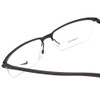 Close Up View of Nike 6071 Unisex Rectangle Semi-Rimless Designer Reading Glasses in Black 59 mm