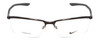 Front View of Nike 6071 Designer Reading Eye Glasses with Custom Cut Powered Lenses in Black Unisex Rectangle Semi-Rimless Titanium 59 mm