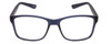 Front View of 2000&Beyond 3059 Mens Full Rim Designer Reading Glasses in Matte Navy Blue 55 mm