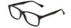 Profile View of Gotham Style 237 Designer Single Vision Prescription Rx Eyeglasses in Matte Black Unisex Classic Full Rim Acetate 55 mm