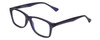 Profile View of Gotham Style 237 Designer Progressive Lens Blue Light Blocking Eyeglasses in Matte Blue Unisex Classic Full Rim Acetate 55 mm