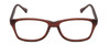 Front View of Gotham Style 237 Designer Single Vision Prescription Rx Eyeglasses in Matte Brown Unisex Classic Full Rim Acetate 55 mm