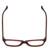 Top View of Gotham Style 237 Designer Single Vision Prescription Rx Eyeglasses in Matte Brown Unisex Classic Full Rim Acetate 55 mm