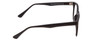 Side View of Gotham Style 252 Designer Blue Light Blocking Eyeglasses in Matte Black Unisex Round Full Rim Acetate 52 mm