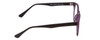 Side View of Gotham Style 252 Designer Blue Light Blocking Eyeglasses in Matte Purple Unisex Round Full Rim Acetate 52 mm
