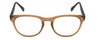 Front View of Gotham Style 252 Designer Progressive Lens Prescription Rx Eyeglasses in Matte Tan Brown Unisex Round Full Rim Acetate 52 mm