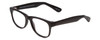 Profile View of Gotham Style 253 Designer Progressive Lens Prescription Rx Eyeglasses in Matte Black Unisex Classic Full Rim Acetate 52 mm