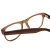 Close Up View of Gotham Style 253 Designer Bi-Focal Prescription Rx Eyeglasses in Matte Tan Brown Unisex Classic Full Rim Acetate 52 mm