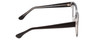 Side View of Gotham Style 254 Designer Progressive Lens Blue Light Blocking Eyeglasses in Matte Black Crystal Mens Square Full Rim Acetate 54 mm