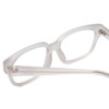 Close Up View of Gotham Style 254 Men Square Designer Reading Glasses in Matte Clear Crystal 54mm