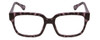 Front View of Gotham Style 254 Designer Reading Eye Glasses with Custom Cut Powered Lenses in Matte Grey Tortoise Ladies Square Full Rim Acetate 54 mm