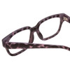 Close Up View of Gotham Style 254 Designer Bi-Focal Prescription Rx Eyeglasses in Matte Grey Tortoise Ladies Square Full Rim Acetate 54 mm