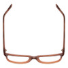 Top View of Gotham Style 256 Mens Designer Reading Glasses in Matte Beige Brown Stripe 55 mm