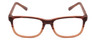 Front View of Gotham Style 256 Designer Bi-Focal Prescription Rx Eyeglasses in Matte Brown Stripe Mens Classic Full Rim Acetate 55 mm