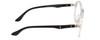 Side View of Gotham Style Flex Collection 67 Designer Blue Light Blocking Eyeglasses in Crystal&Matte Black Mens Aviator Full Rim Acetate 65 mm