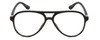 Front View of Gotham Style Flex Collection 67 Mens Aviator Reading Glasses in Matte Black 65mm
